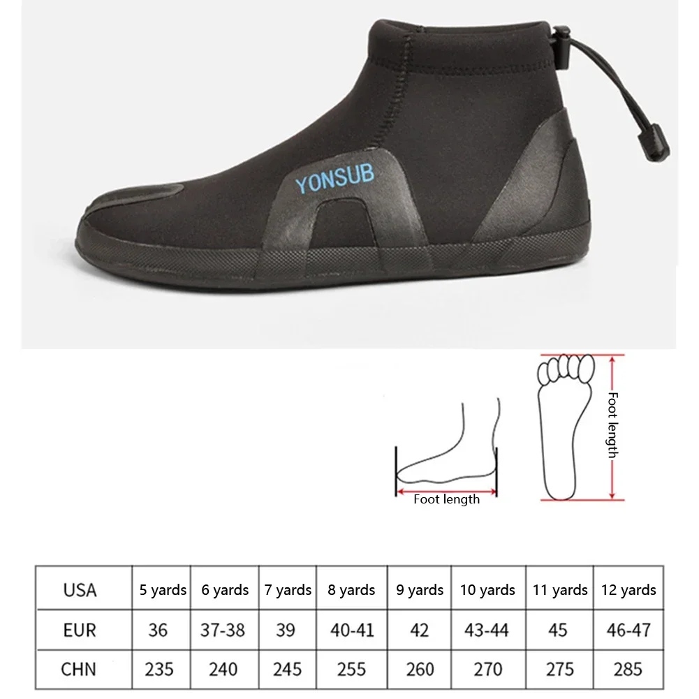Beach Neoprene High Density Elastic Fabric Seamless Connection Split Toe Design Strong Wrapping Surfing Unisex