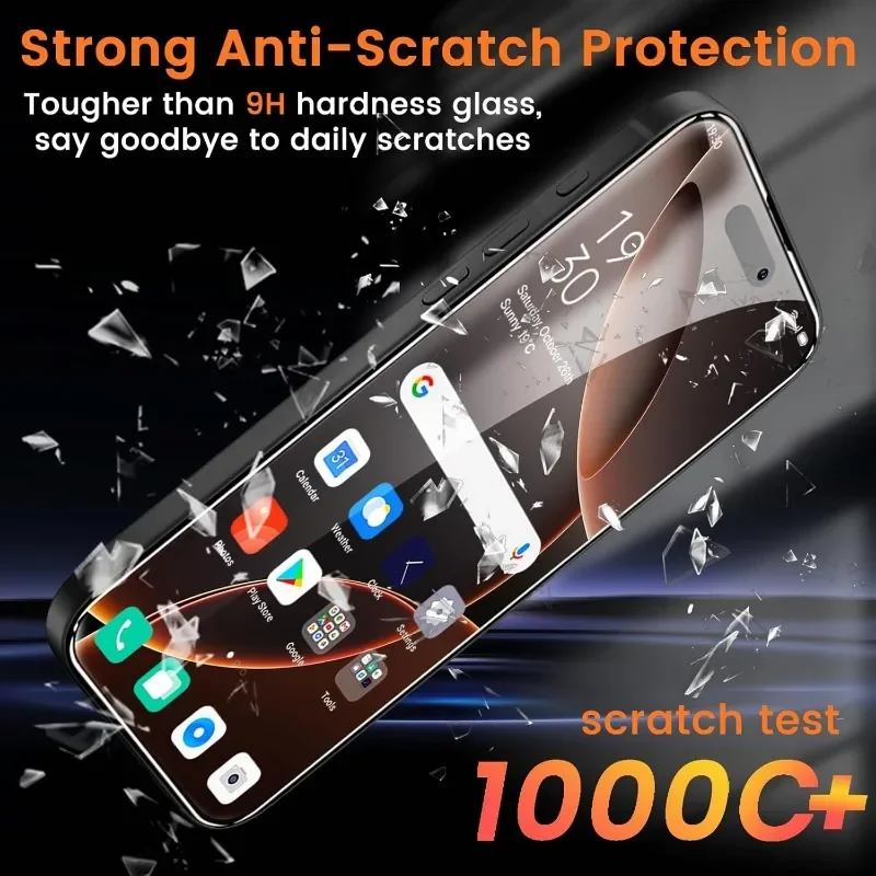 3-Pack 8K HD Tempered Glass Screen Protector with Easy Install Auto-Dust Box