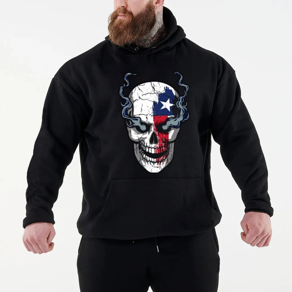 

2024 Autumn/Winter New Hot Famous Wrestler Steve Austin Men's Black Hoodie Street Sports Casual Pullover