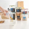 Kitchen Food Storage Canisters With Scale Multigrain Organizer Sealed Jar Plastic Moisture-Proof Can Air-Tight Storage Tank Set 3