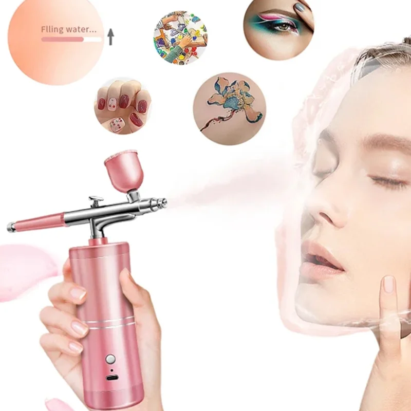 Nano Atomizer Oxygen Injector Facial Deep Hydration Handheld Spray Gun Suitable for Nail Beauty Spray Gun Beauty Salon Dedicated