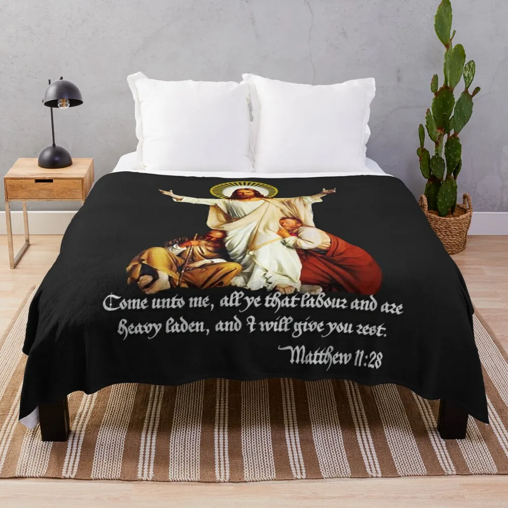 

Jesus Christ Come to Me Light of the World Catholic Christian Throw Blanket Baby Nap Luxury Brand Blankets