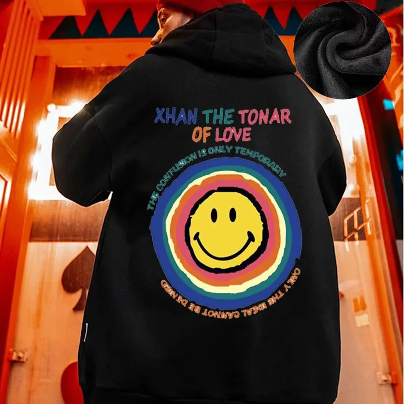 Hooded Sweater Men's Trendy Brand Large Size M-8XL Men's Autumn And Winter Style Plush And Thick Fat Hip-hop Pullover Jacket