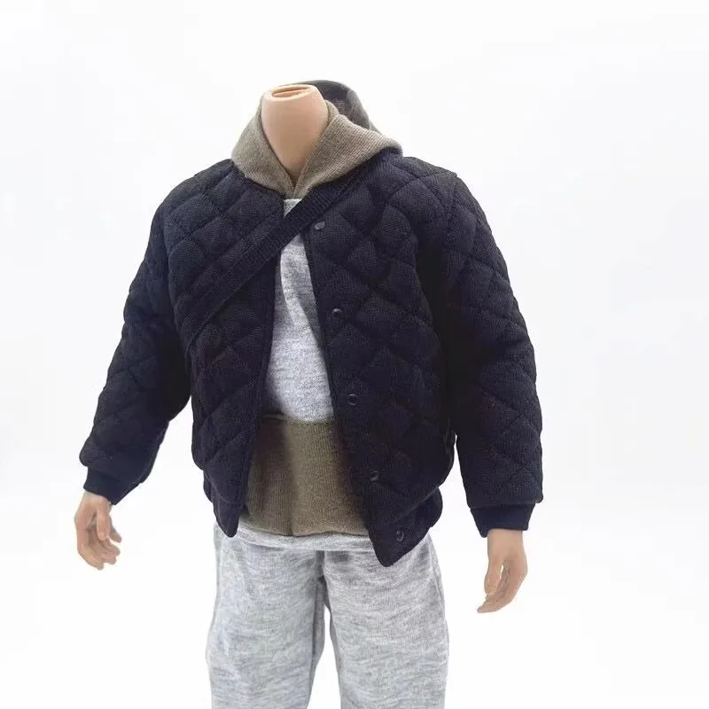Trendige Jacke im Maßstab 1:6, Freizeitmantel, Puppenkleidung für männliche Soldaten, Modell passend für 12-Zoll-Actionfiguren, Körperzubehör – Detail 2