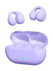 Wireless Bluetooth Clip - On Earbuds with Comfortable Design and High - Quality Sound (Purple)