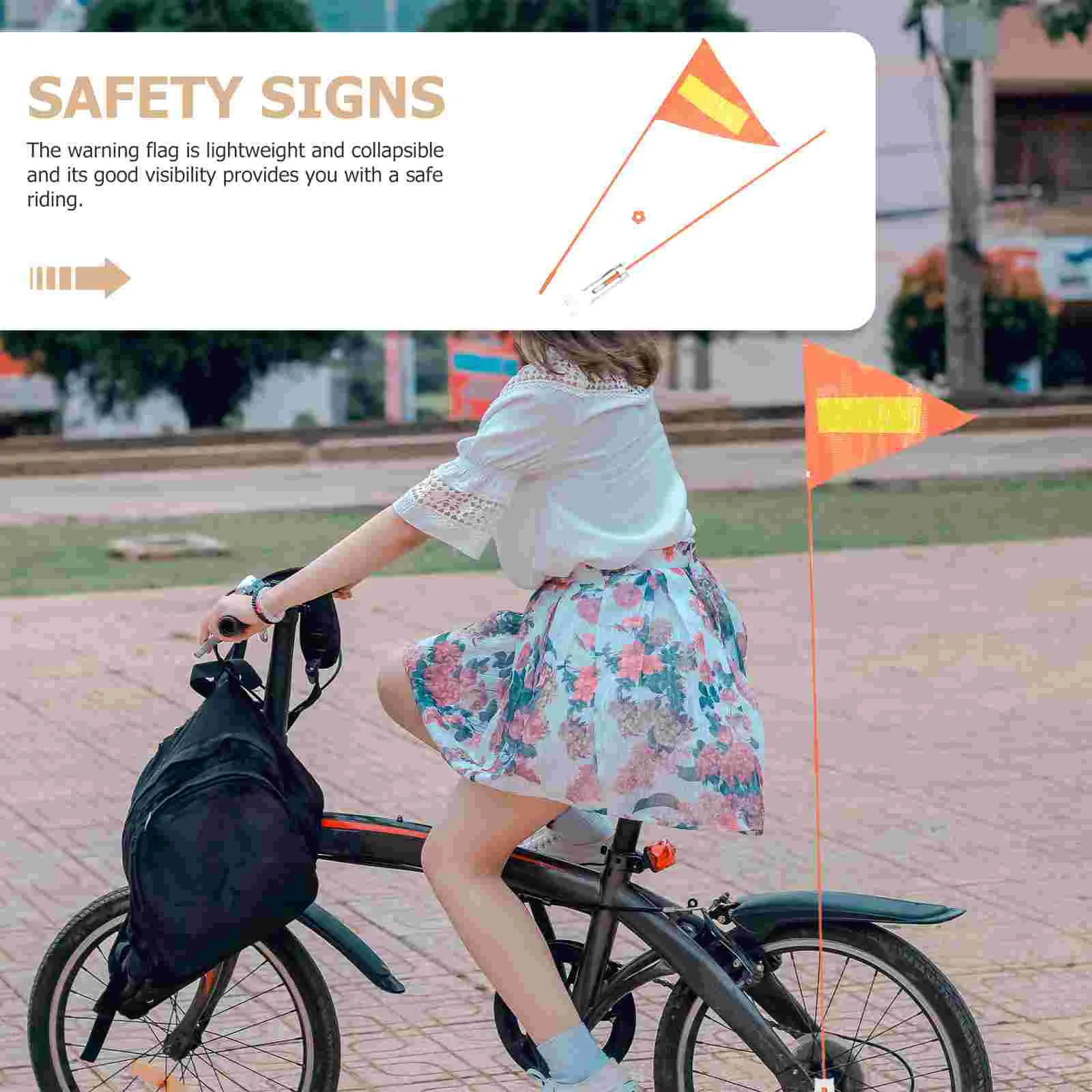 Liegerad reflektierende Wimpel Fahrrad Flagge verschleiß feste Sicherheit  Fahnenmast profession elle Fahrräder PVC Versorgung Kind