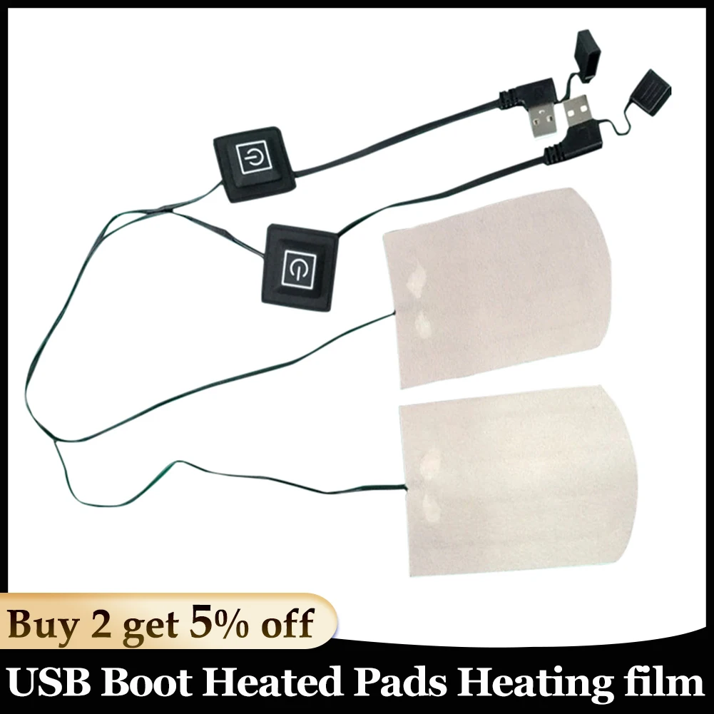 2PCS Socks Boot Heating Pad With 3 Gears Waterproof Warm Heated Pad For Winter Heating Insoles For Skiing Cycling Fishing Camp