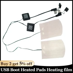 2PCS Socks Boot Heating Pad With 3 Gears Waterproof Warm Heated Pad For Winter Heating Insoles For Skiing Cycling Fishing Camp