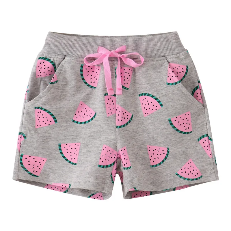 Jumping Meters New Arrival Watermelon Print Girls Shorts Summer Baby Clothes Drawstring Hot Selling Toddler Kids Trousers Pants