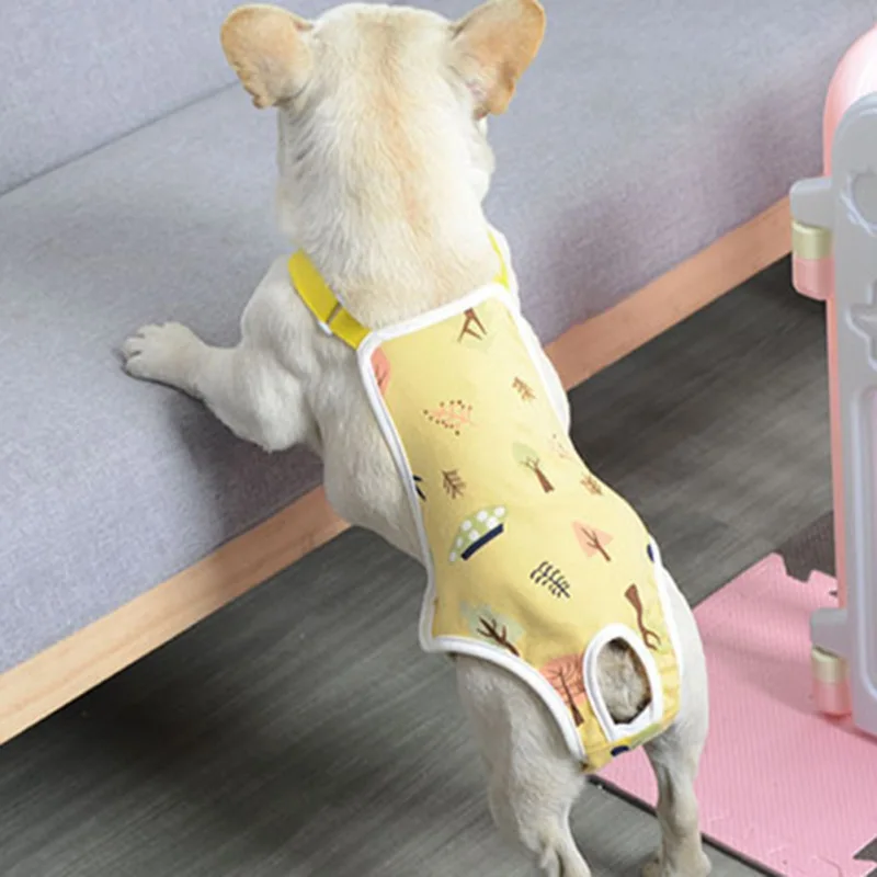 Mutandine sanitarie in cotone per cani con bretelle regolabili