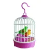 Children's Bird Cage Toys Glowing Simulation Birdcage Realistic Sound Toy Talking Parrot Chirping Birds Will Move Plastic Toys 1