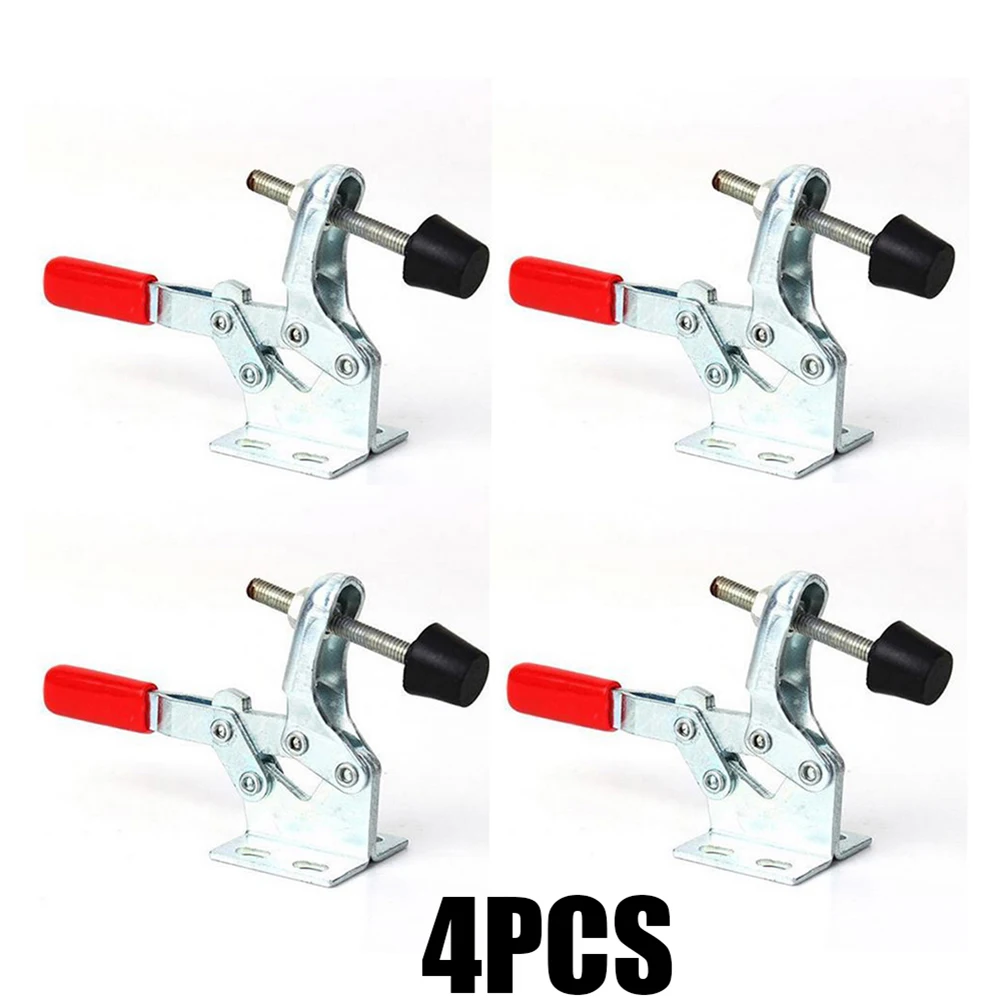 

4PCS Toggle Clamps Vertical Toggle Clamp Quick Release Hand Tools Hold Capacity 30kg GH-13009 Pressure Buckle Assembly Clamp