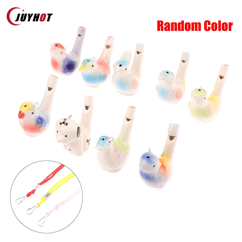 Coloured Drawing Water Bird Whistle Musical Instrument Cute Outdoor Team Sports Whistle 1Pc