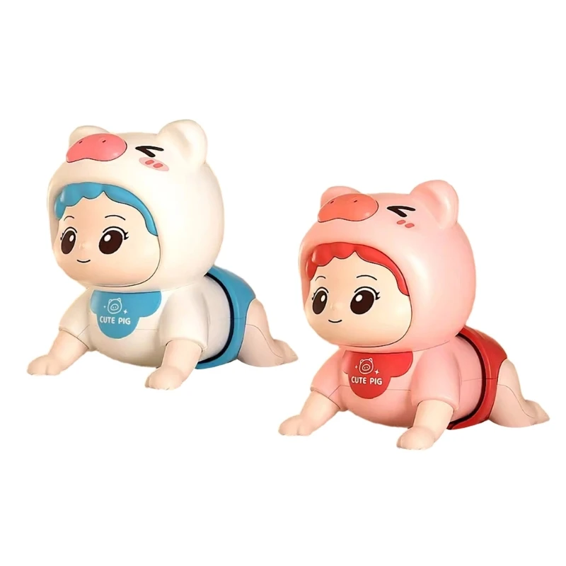 Cartoon Walking Baby Electric Crawling Baby  Toy Preschooler Toy Fun Gift Dropship