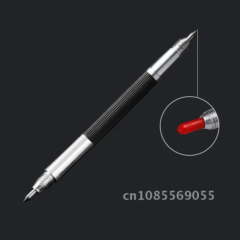 

Portable Double-headed Alloy Tip Scriber Pen Marking Engraving Tools Glass Ceramic Marker Underlined Pen Hand Tools 1PCs