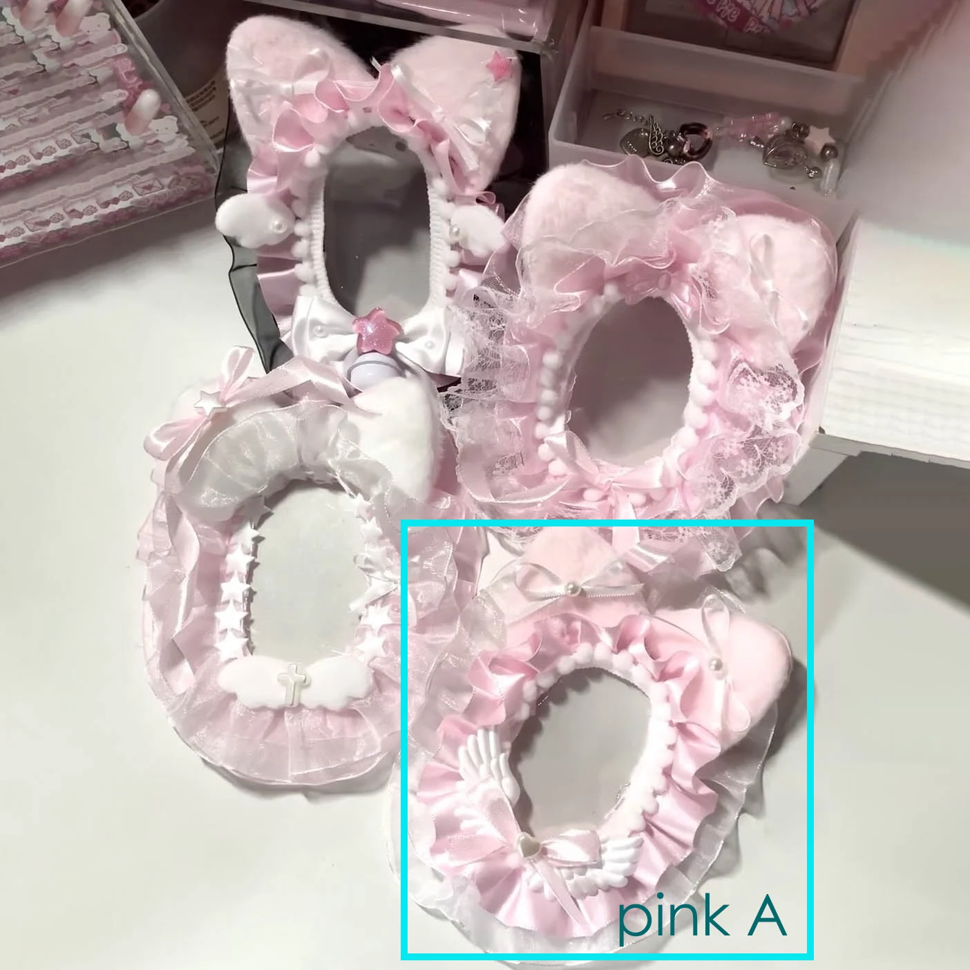 Handmade Kawaii Pink Lace Photocard Protective Sleeve