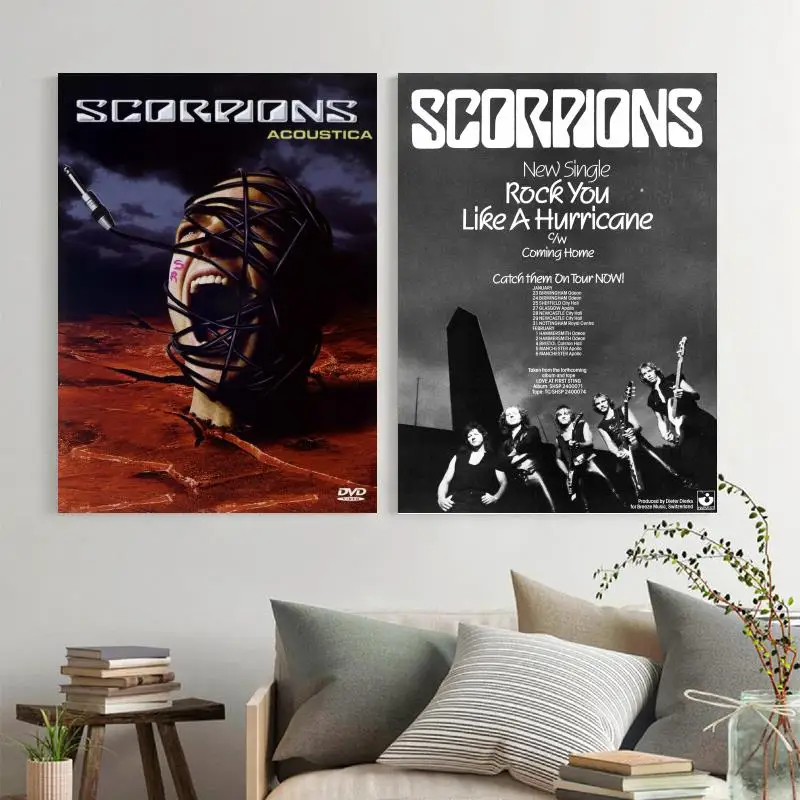 

Scorpions Band Canvas Art Poster and Wall Art Picture Print Modern Family bedroom Decor Posters