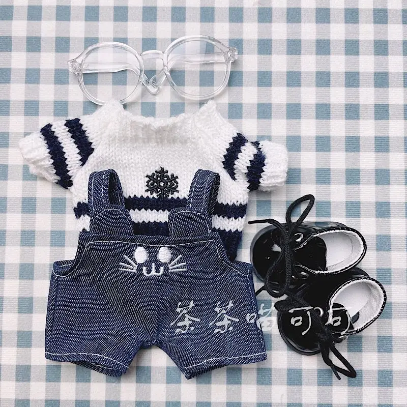 

Новая хлопковая кукла 20 см, плюшевая игрушка, мягкая кукла, косплей, кукла, одежда, свитер, вязаный Рождественский свитер, сменная кукла