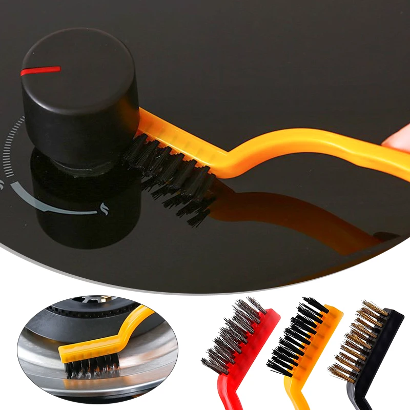 3PcsSetKitchenStoveBrushSmallCleaningBrushesStainlessSteel