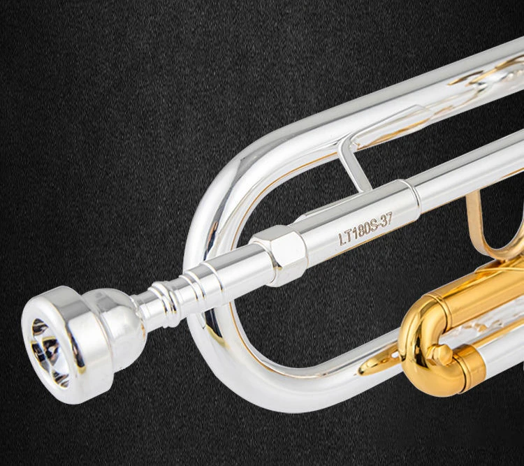 USA Bach Trumpet LT180S-37 Gold copper silver plating Trumpete trompete Professional Brass Instrument with Original Case