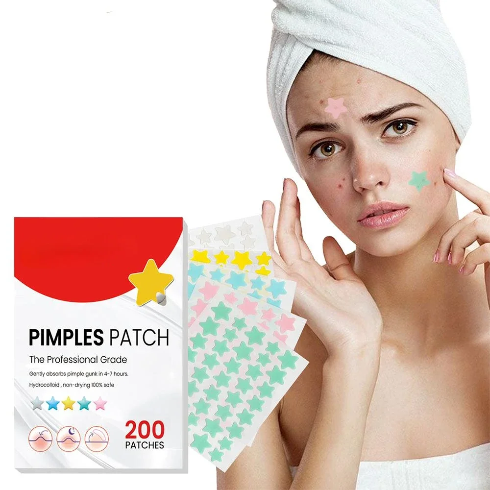 

1 Boxes*200 Patches Anti Acne Invisible Stickers Pimple Removal Hydrocolloid Patch Gentle Coverage Lighten Face Blemishes