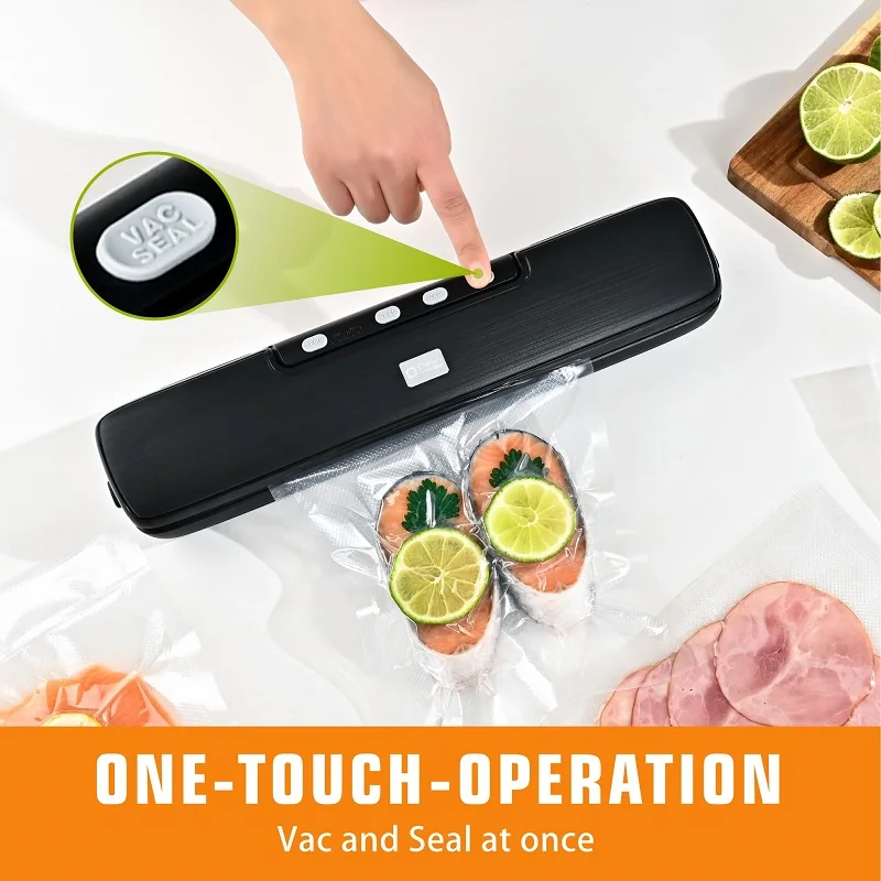 5mm Heating Line Vacuum Sealer Machine for Kitchen Food Storage Dry/Wet/Seal/Vac/External Vac Modes With 15pcs Vacuum Seal Bags 3