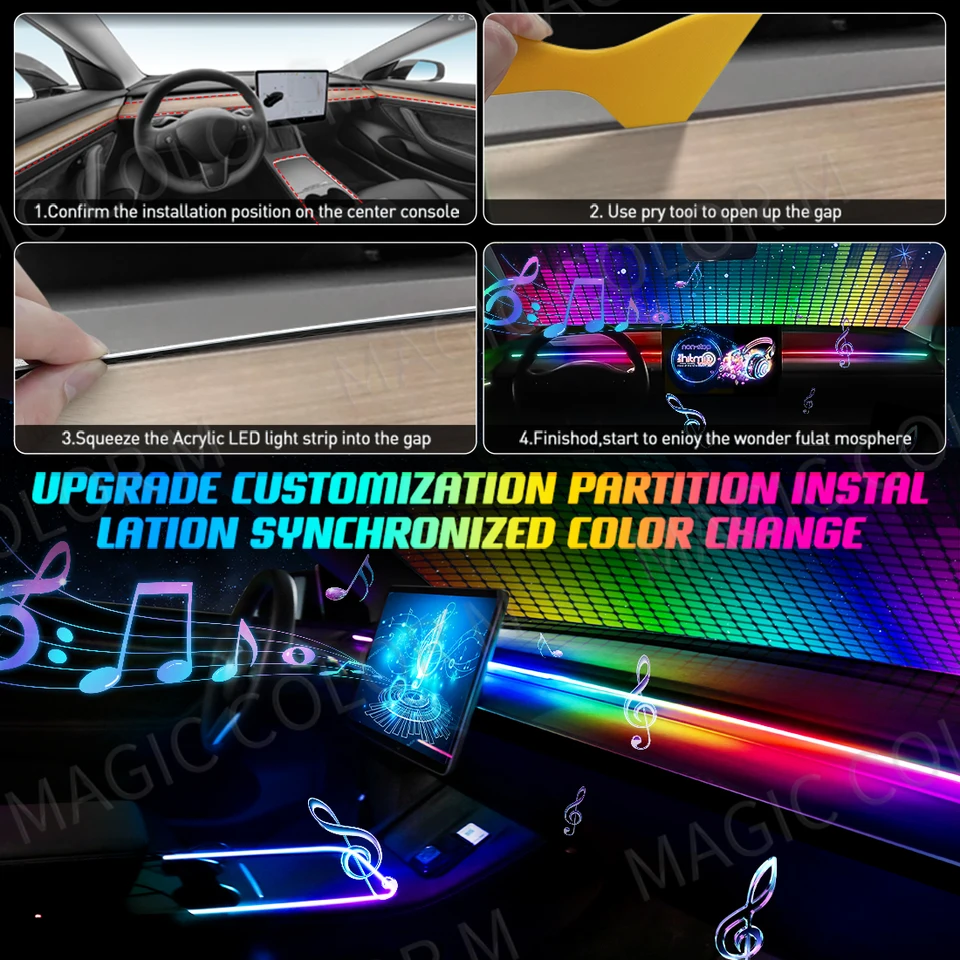 Car Lights LED Lighting - USB Ambient Kit, Interior Brightness