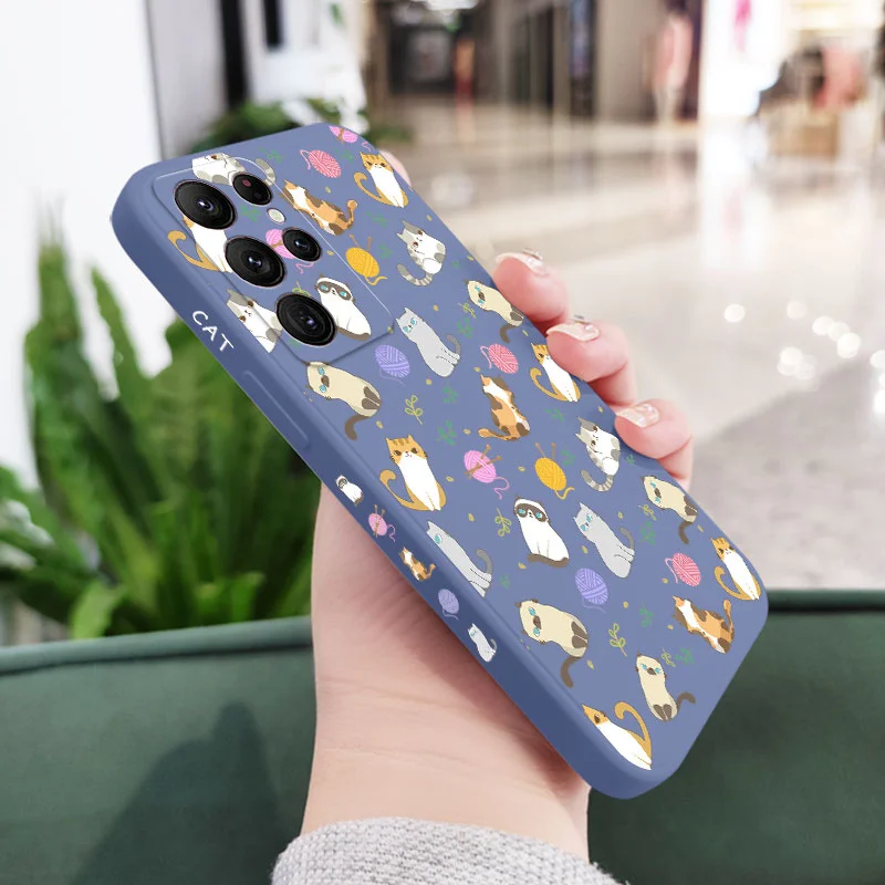 Premium Silicone Cat Design Phone Case - Sleek & Protective Cover