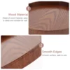 Wooden Round Tray Serving Plate Cake Rustic Coffee Table Fruit Food Board Decor 5