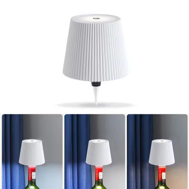 Wireless Touch Control Bottle Table Lamp with Adjustable Colors and Dimming