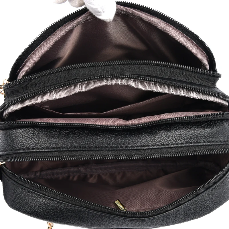 PU Leather Crossbody Bag Women Shoulder Bag Multi-pocket