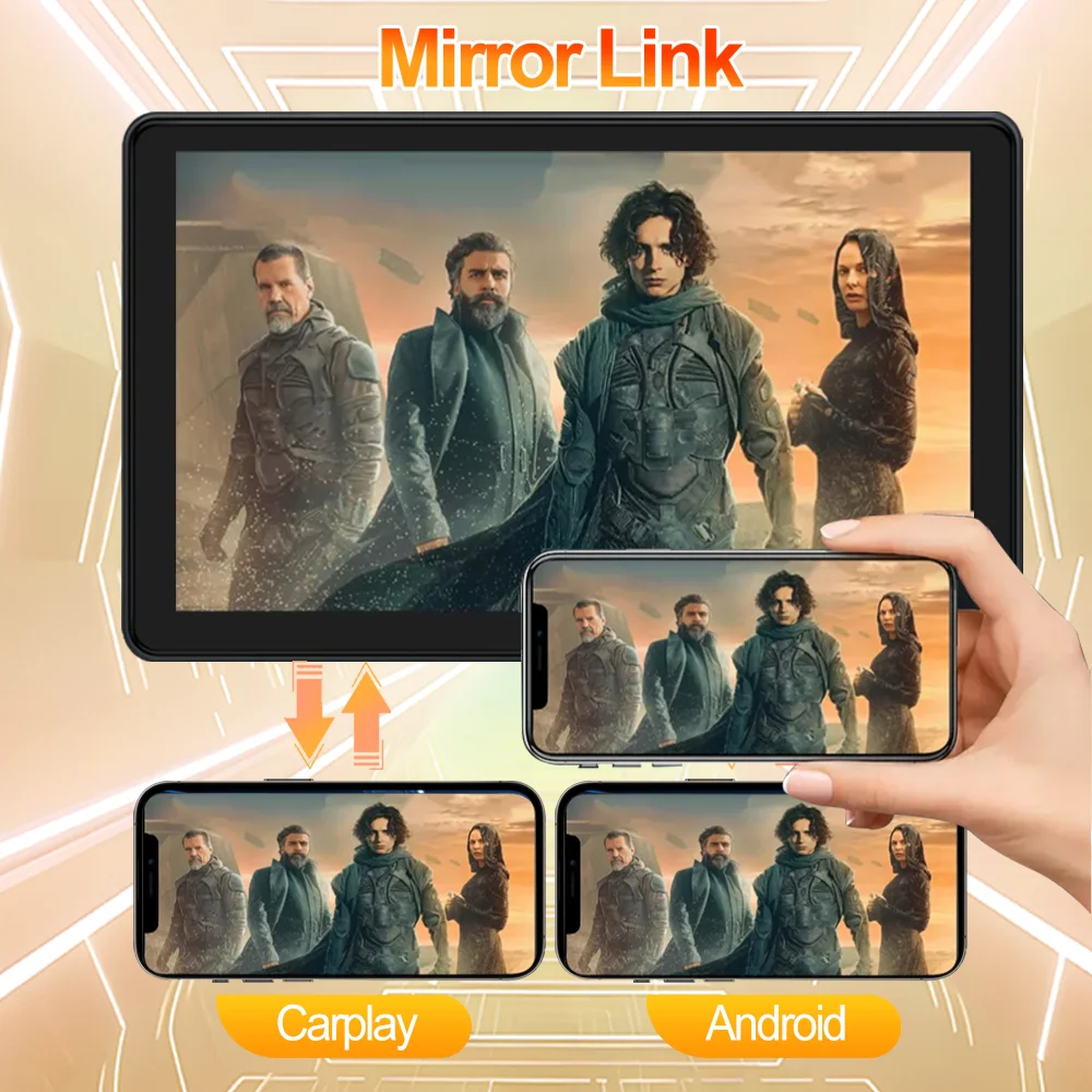 Incell 10.1 "أندرويد 13 سيارة مسند الرأس رقيقة جدا...