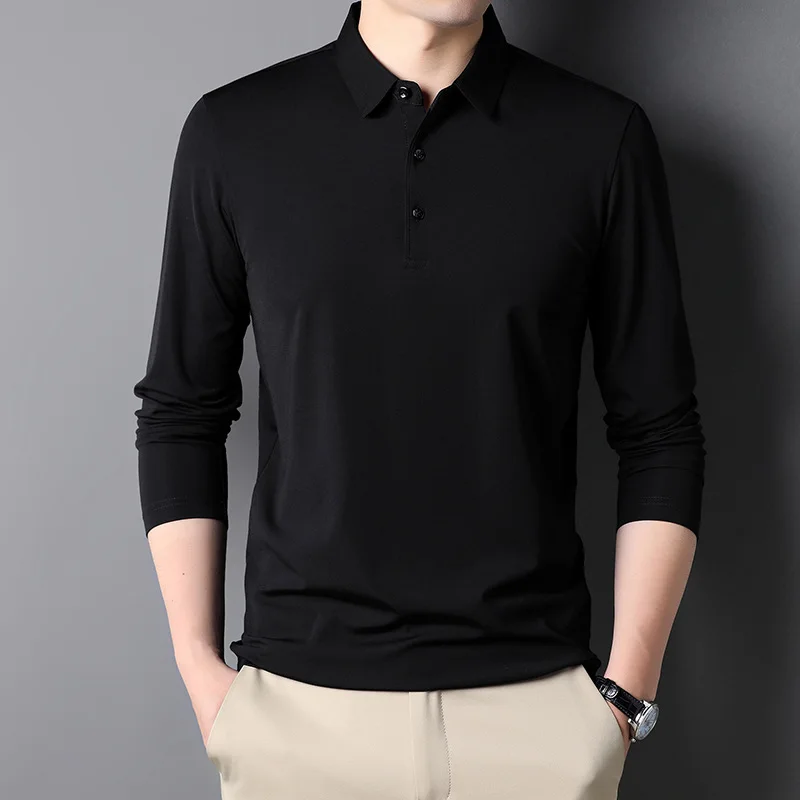 

2022 New Summer Winter and Autumn Mens Cotton Long Sleeve Tshirts Fashion Male Black Pink Tshirts Tops