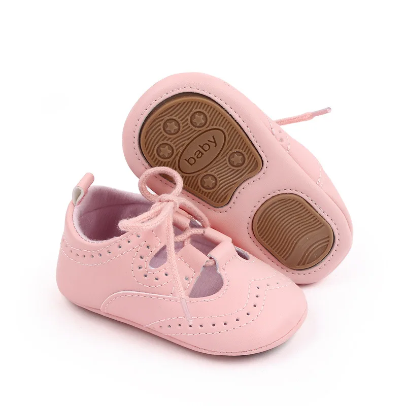 Newborn Baby Boy Girl Shoes Casual PU Leather Baby Shoes Rubber Sole Anti-slip Toddler First Walkers Infant Girl Shoes Moccasins - 6