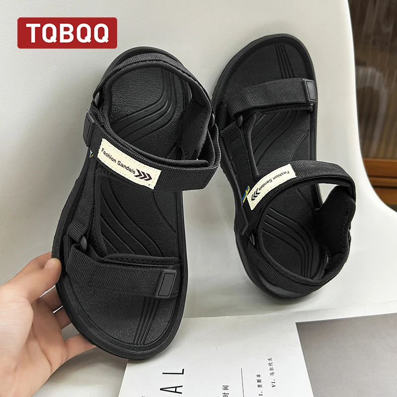 صنادل نسائية صيفية عصرية بنعل سميك غير قابلة للانز...