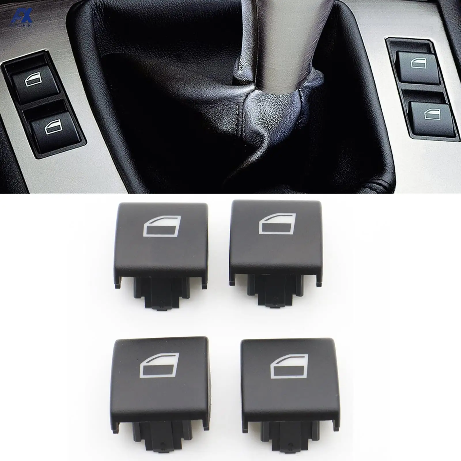 Per BMW serie 3 E46 325xi 323i 325i 328i 330i 330xi X5 E53 X3 E83 accessori interni per auto interruttore alzacristalli elettrico pulsante di copertura Cap