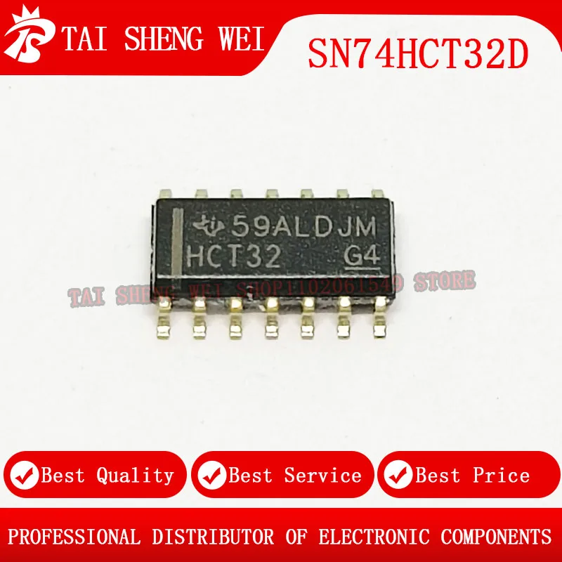 

10PCS SN74HCT32D HCT32 SMD SOP-14 Gate Inverter IC 74HCT32D IC