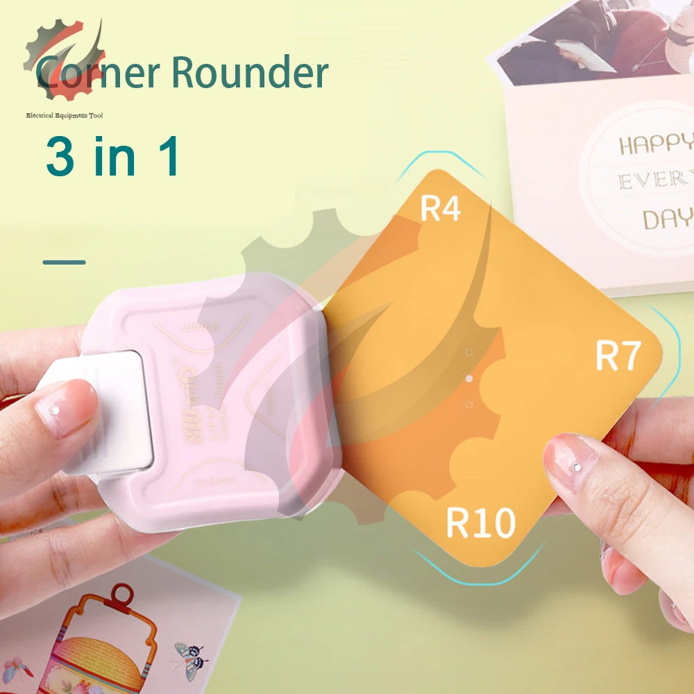 

3 In 1 Corner Rounder Paper Punches Border Punch R4 R7 R10 Round Corner Paper Cutter Card Scrapbooking for DIY Handmade Crafts