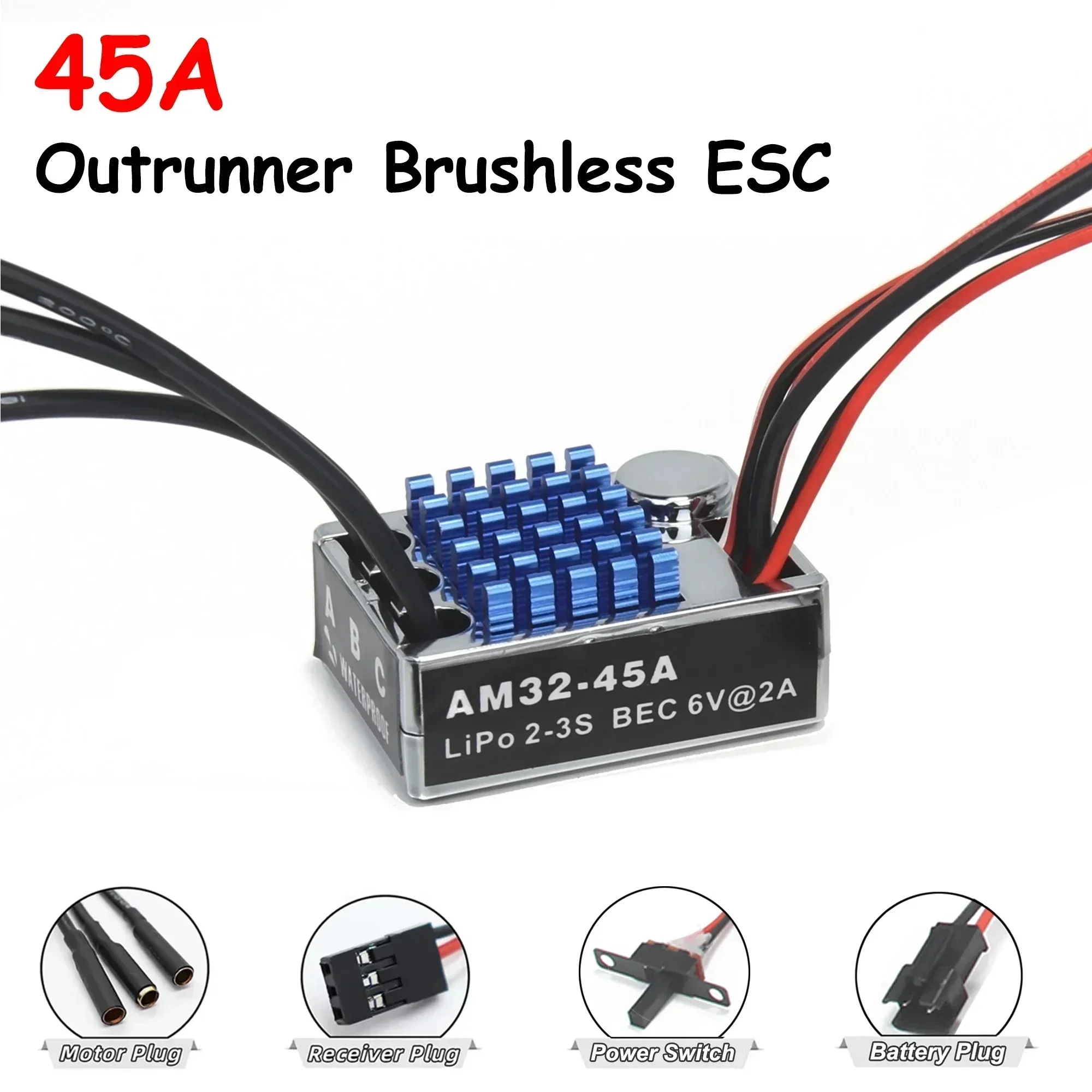 NEEBRC 2322 2600KV アウトランナーブラシレスモーター AM32 45A