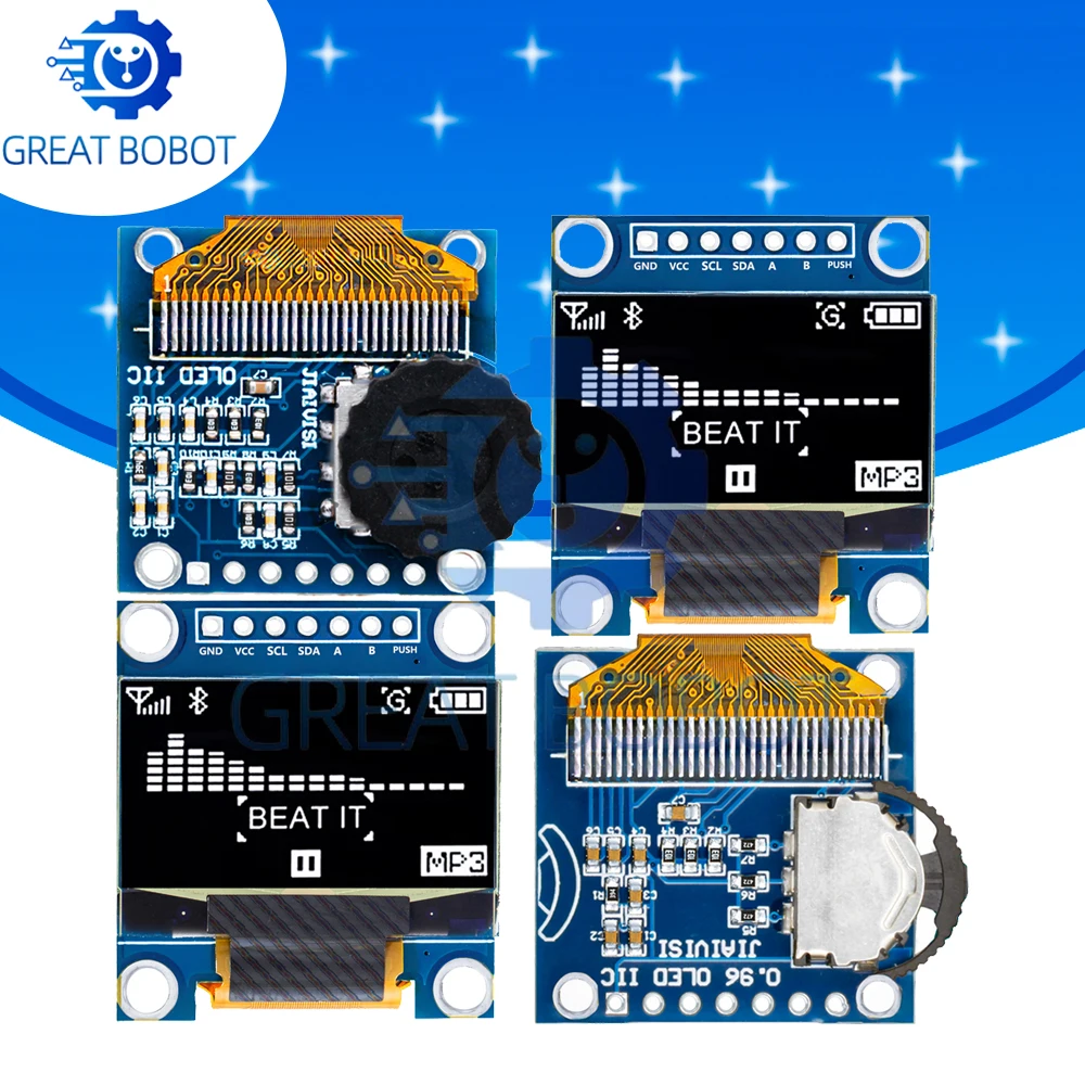 Módulo combinado SSD1306 con pantalla OLED de 0,96 pulgadas con ...