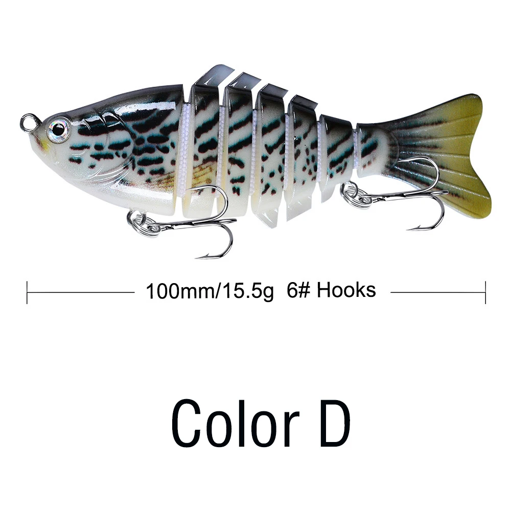 Fishing Lures For Bass Trout 3pcs Segmented Multi Jointed