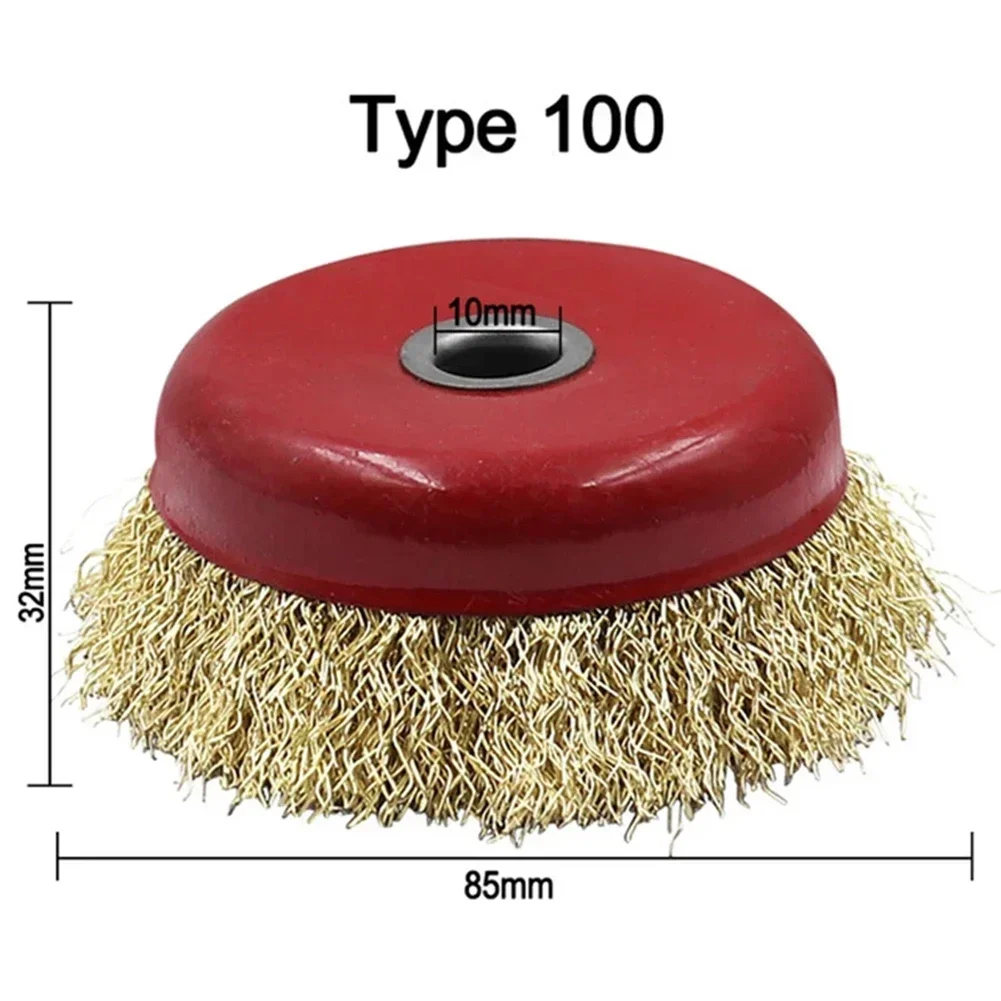 Angle Grinder Steel Wire Brush Grinding Derusting Deburring Polishing Cleaning Steel Wire Wheel Copper Plated Brush wire brush stainless steel wire brush cleaning brush wire cleaning brush electric wire brush disc brush