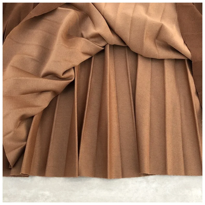 midi skirt PEONFLY New Women Fashion Belt Solid Color Pleated Midi Skirts Faldas Mujer Ladies Elegant High Waist Retro Casual Skirts golf skirt