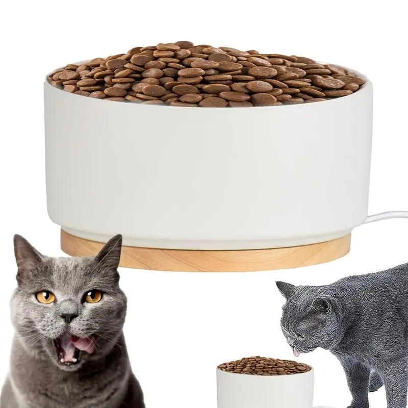 

Ceramic Heated Water Bowl Large Thermal Pet Bowl 1000ml USB Heating Chicken Water Heater 30 degrees Water Dish For Outdoor Cats