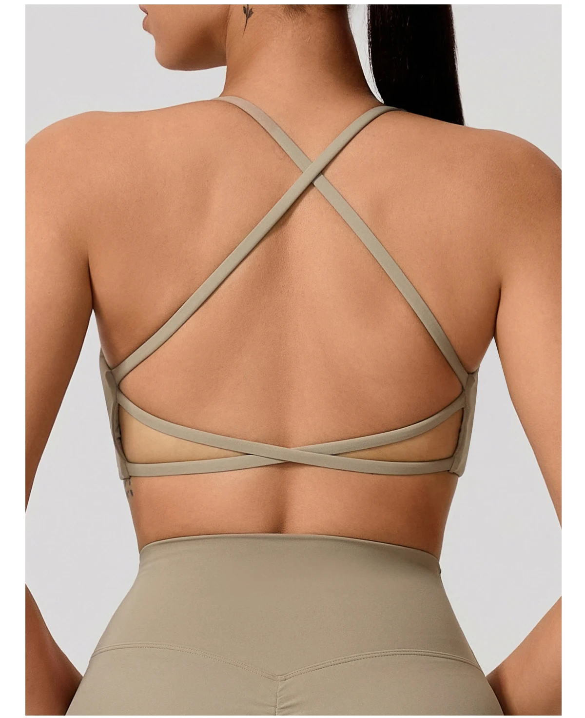 Ctenkevet Sommer Damen Push-Up Sport-BH Atmungsaktives Weiches Yoga-Workout-Top Rückenfreies Fitness Crop Gym Unterwäsche für Frauen – Detail 24