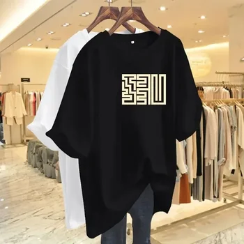Summer High Quality Women Plus Size T-shirt Casual Harajuku Fashion Cotton Printed T-shirt High Quality Beauty Loose Top T-shirt 1