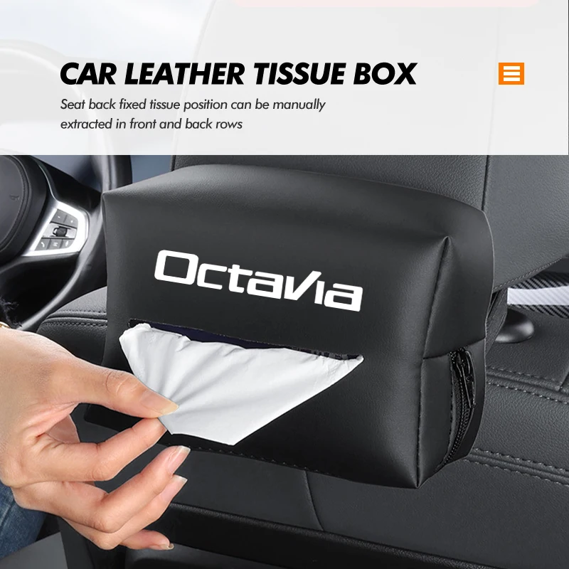 스코다 자동차 센터 콘솔 팔걸이 냅킨 박스 걸이식 티슈 박스 자동차 수납 액세서리 옥타비아 2 3 라피드 카미크 슈퍼브
