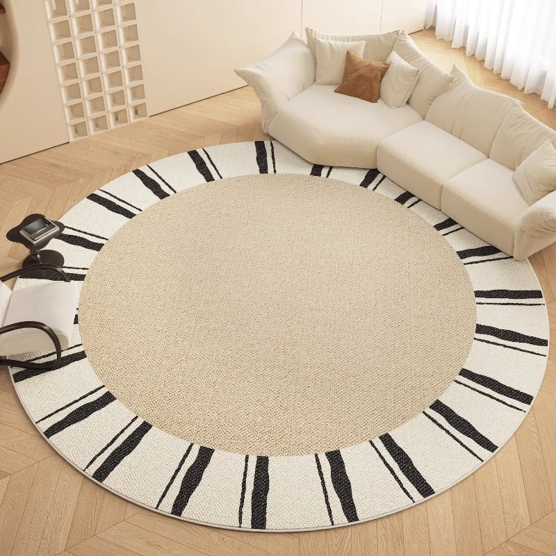 Round Living Room Carpet Modern Light Luxury Art Bedroom Rugs Large Area Fashion Home Decoration Coffee Table Sofa Mats Alfombra