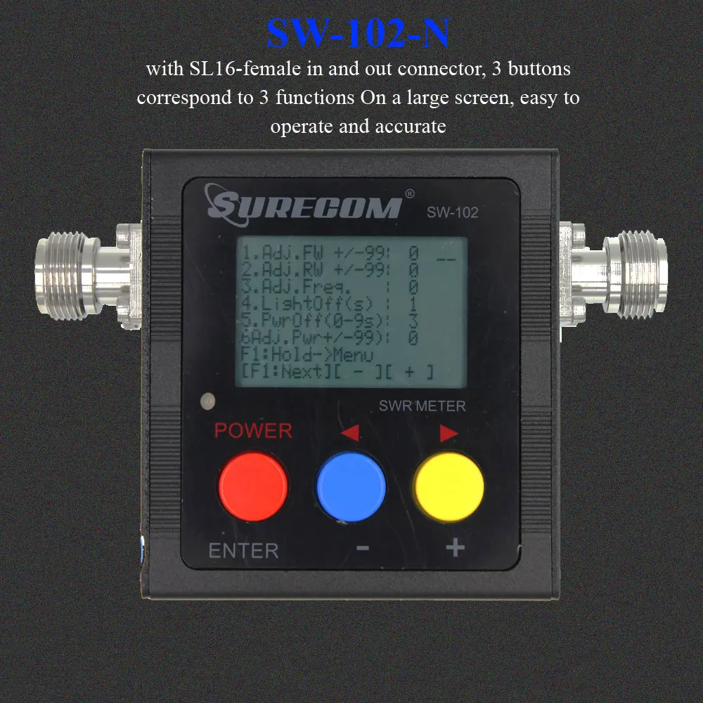 Surecom Sw102 Medidor de Energia Digital para Baofeng 2-way Handheld Radio Vhf Uhf Swr Meter 125 a 520 Mhz Novo 2023 - Image 6