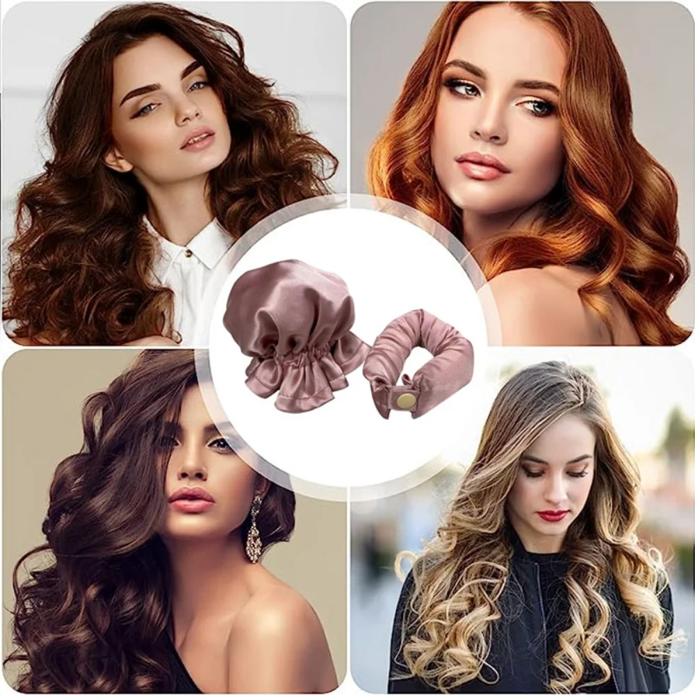 Description Picture 4 of itemHeatless Curling Rod No Heat Silk Curls Soft Hair Rollers Curling  Sleeping Headband New Lazy Hair Curlers Hair Styling Tools